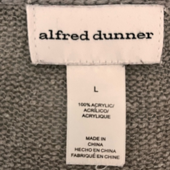 Alfred Dunner lightweight zip front sweater size large - Picture 3 of 5